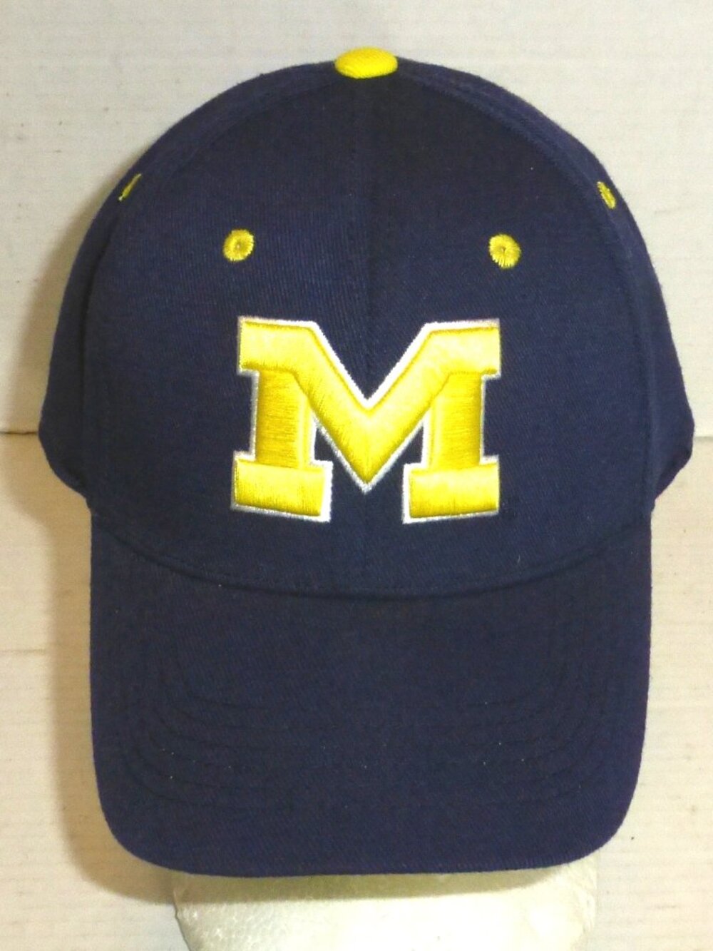 Top of the World Michigan Wolverines One Fit Embroidered Hat Navy